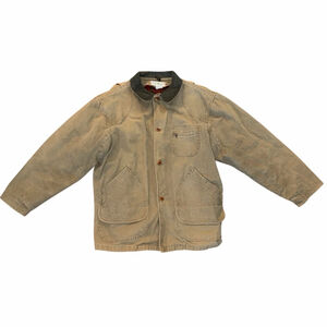 VTG 80s L.L.Bean Chore Barn Jacket Men’s XL USA Canvas Corduroy Collar